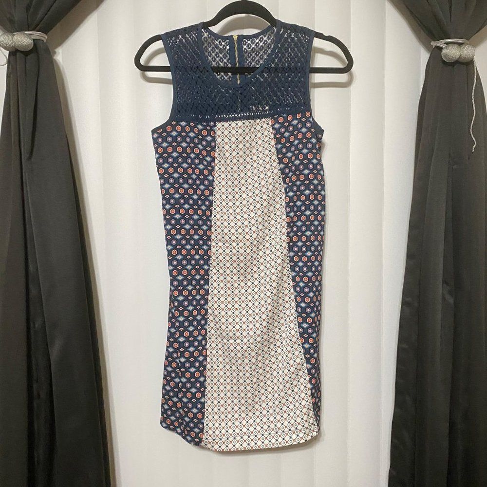 Xhilaration crocheted top, blue/orange dress